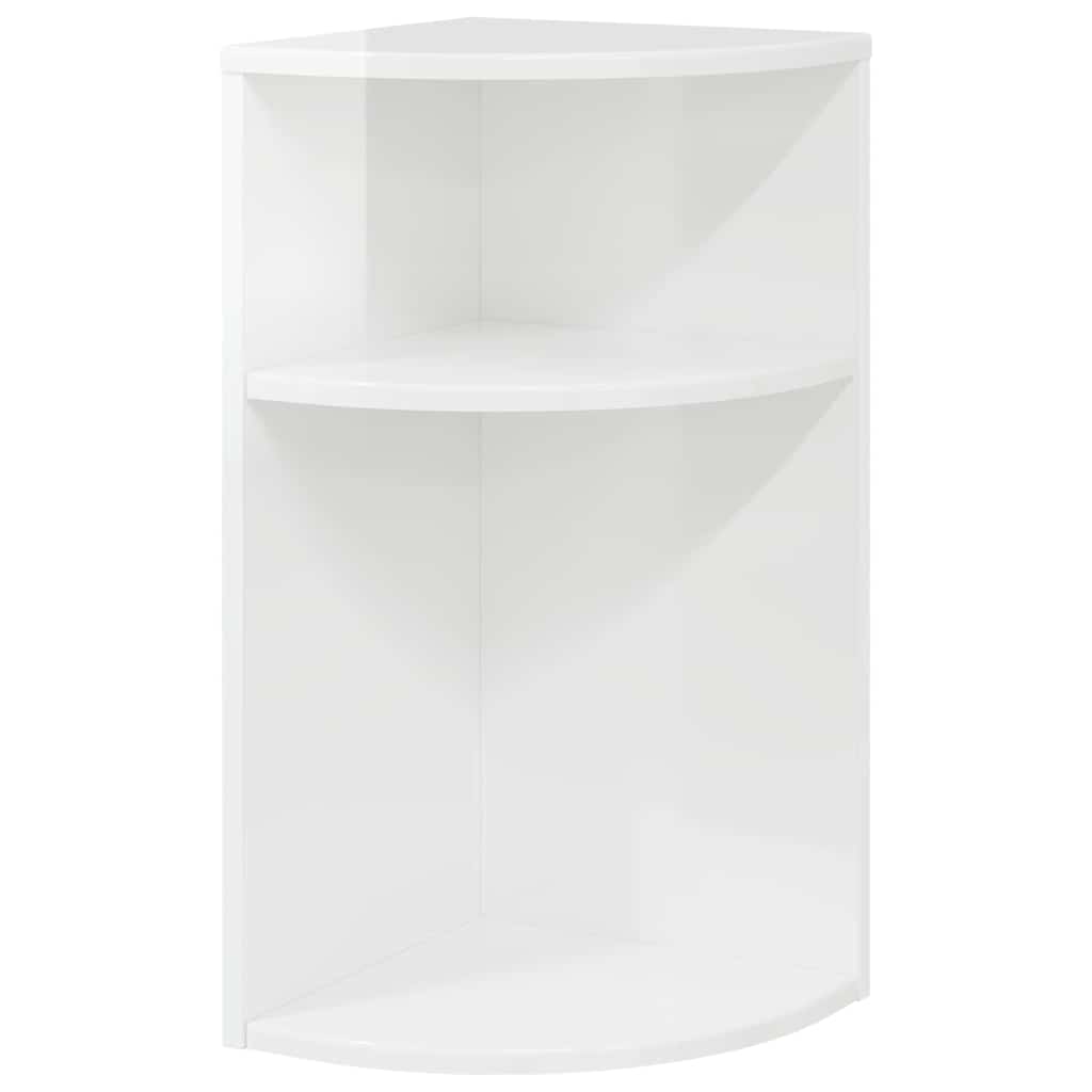 Bijzettafel Hoogglans wit 29,6 x 29,6 x 60 cm Bewerkt hout