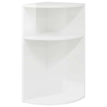 Bijzettafel Hoogglans wit 29,6 x 29,6 x 60 cm Bewerkt hout