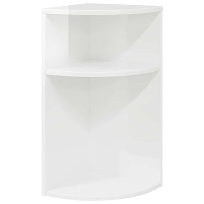 Bijzettafel Hoogglans wit 29,6 x 29,6 x 60 cm Bewerkt hout