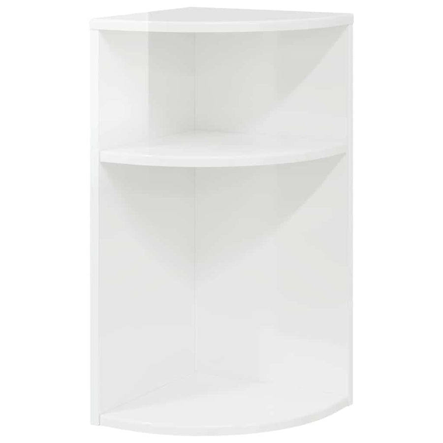 Bijzettafel Hoogglans wit 29,6 x 29,6 x 60 cm Bewerkt hout