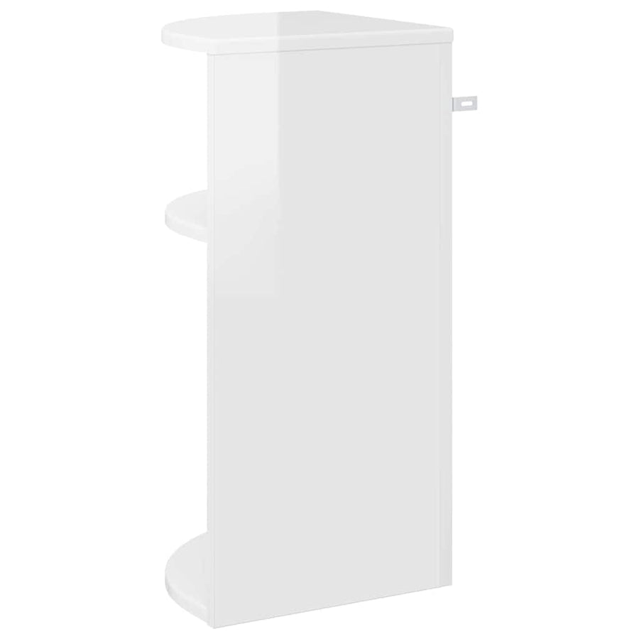 Bijzettafel Hoogglans wit 29,6 x 29,6 x 60 cm Bewerkt hout