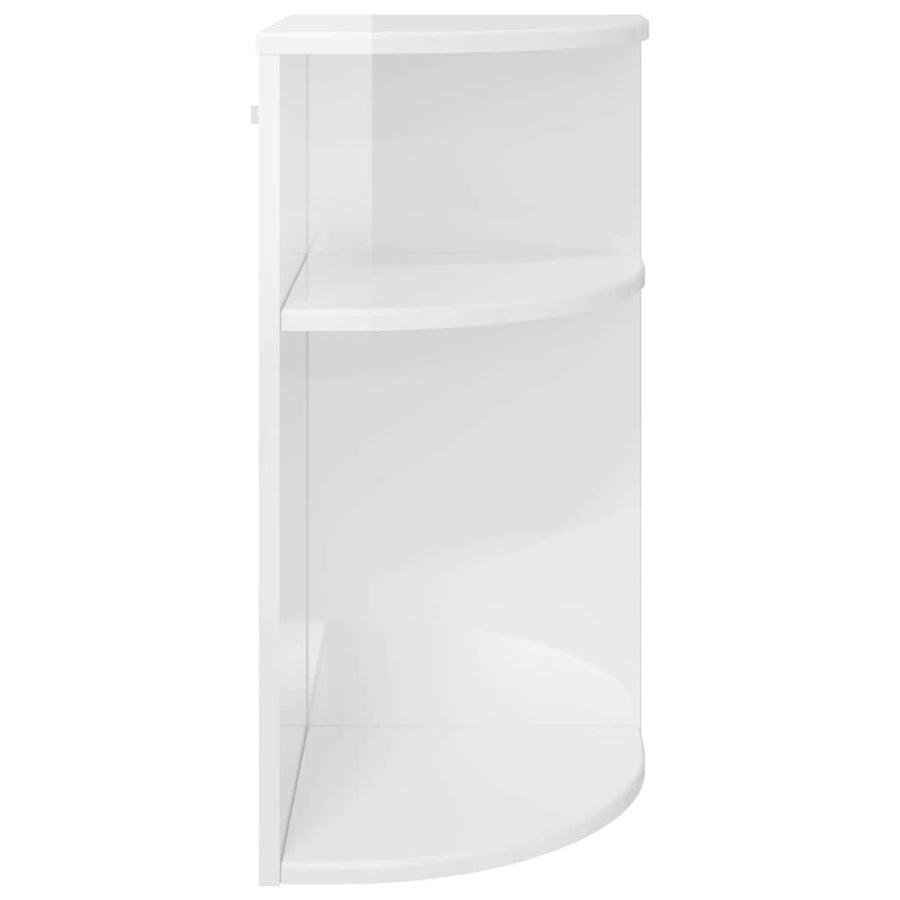 Bijzettafel Hoogglans wit 29,6 x 29,6 x 60 cm Bewerkt hout