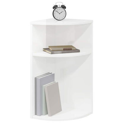 Bijzettafel Hoogglans wit 29,6 x 29,6 x 60 cm Bewerkt hout