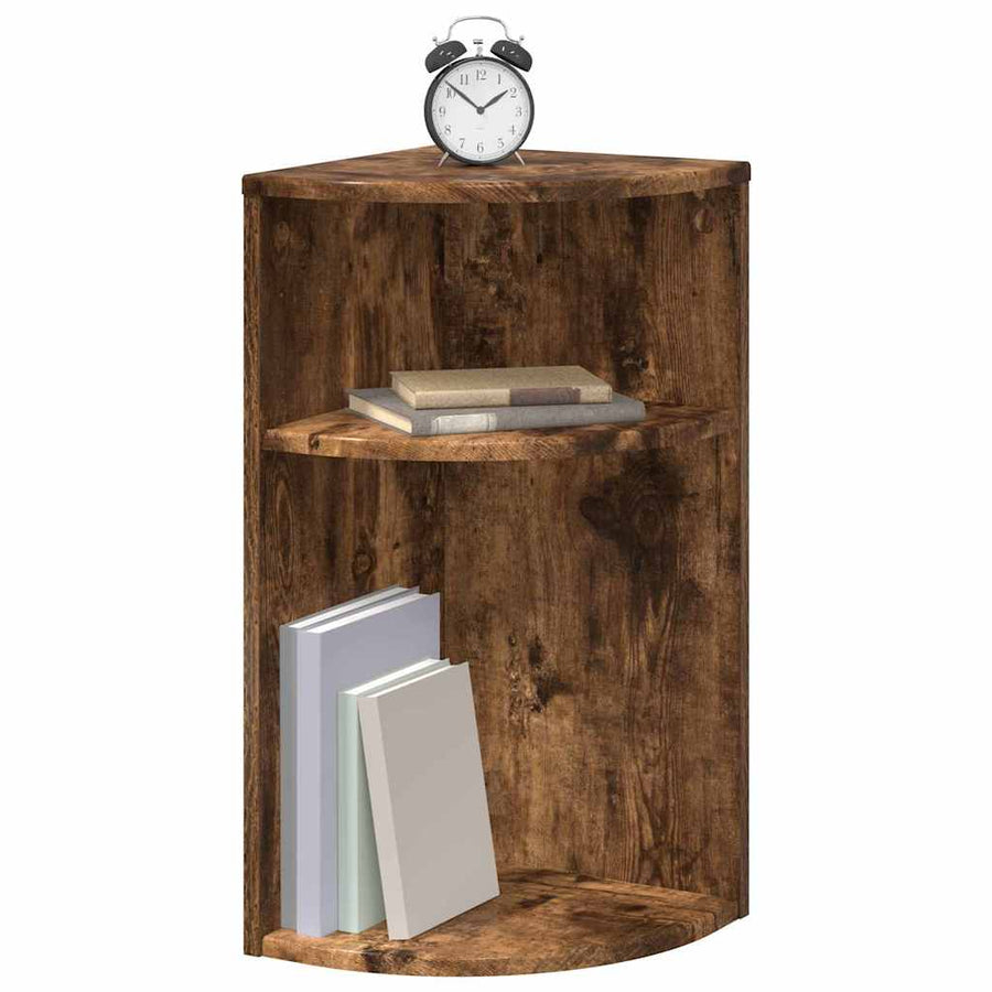 Bijzettafel Gerookt eiken 29,6 x 29,6 x 60 cm Bewerkt hout