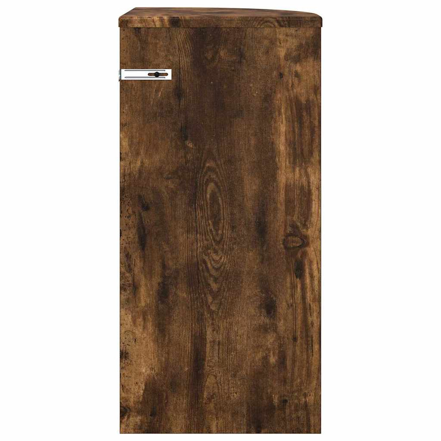 Bijzettafel Gerookt eiken 29,6 x 29,6 x 60 cm Bewerkt hout