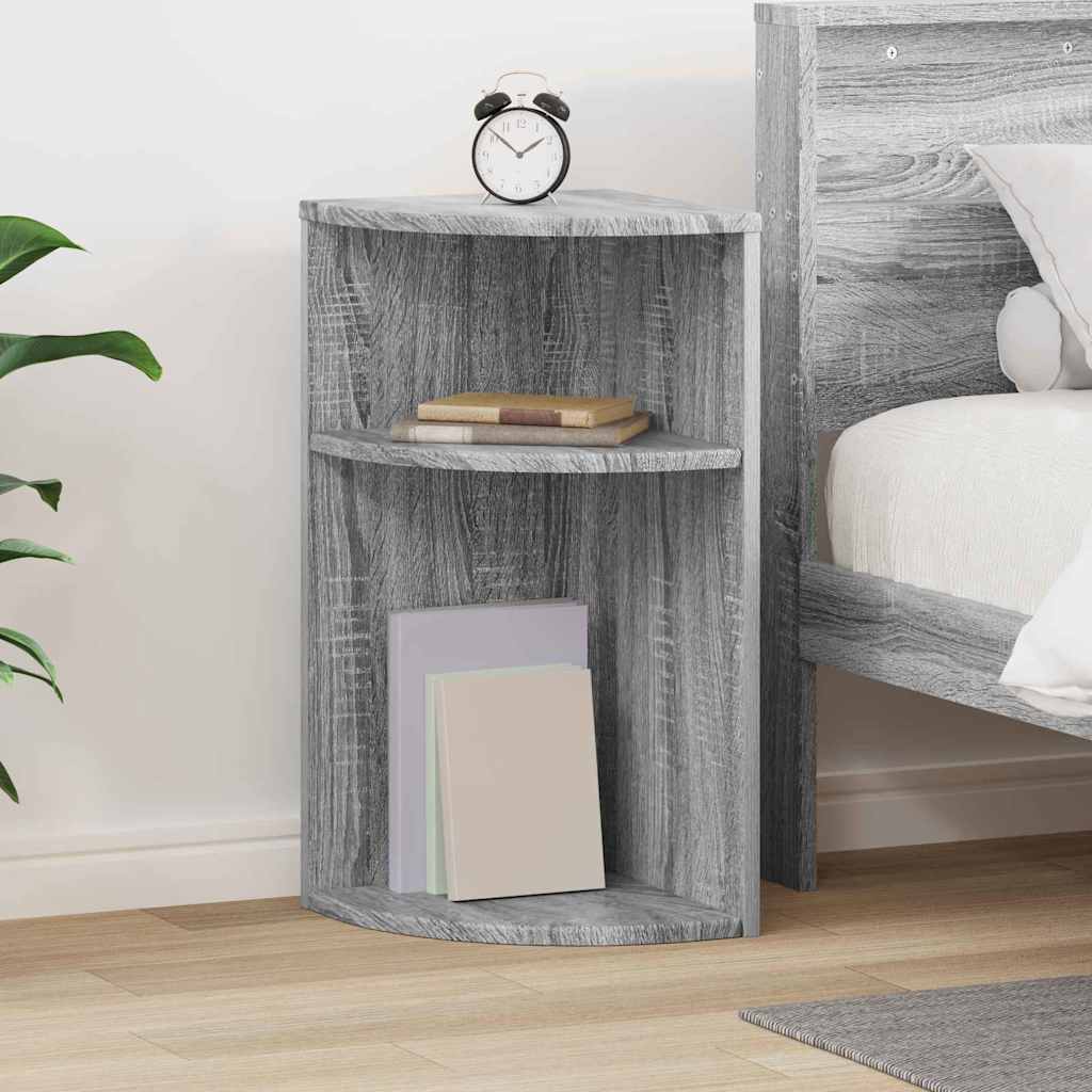 Bijzettafel Grijs Sonoma 29,6 x 29,6 x 60 cm Bewerkt hout