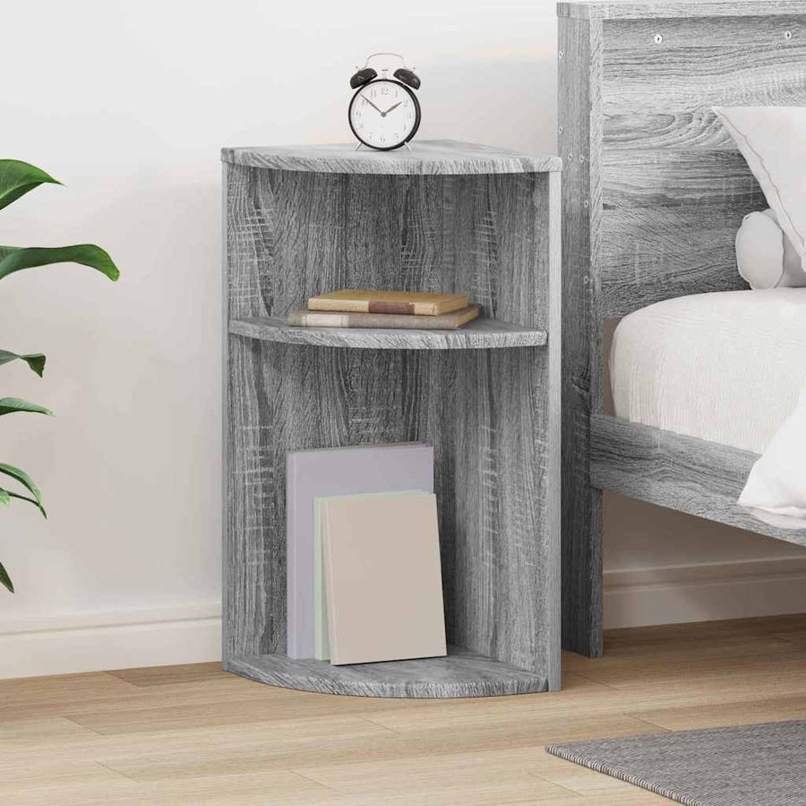 Bijzettafel Grijs Sonoma 29,6 x 29,6 x 60 cm Bewerkt hout