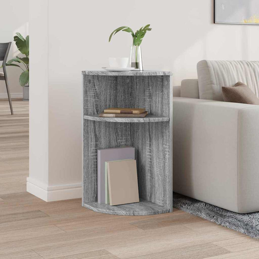 Bijzettafel Grijs Sonoma 29,6 x 29,6 x 60 cm Bewerkt hout