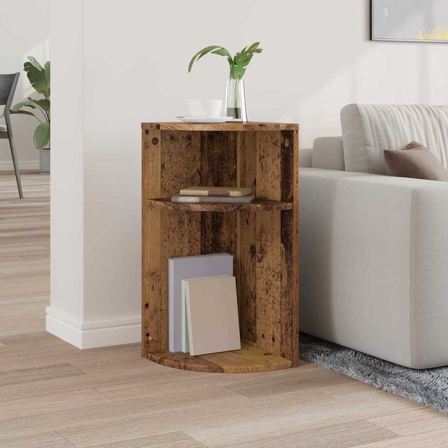 Bijzettafel Oudhout 29,6 x 29,6 x 60 cm Bewerkt hout