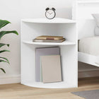 Side Table White 39.7 x 39.7 x 60 cm Engineered Wood