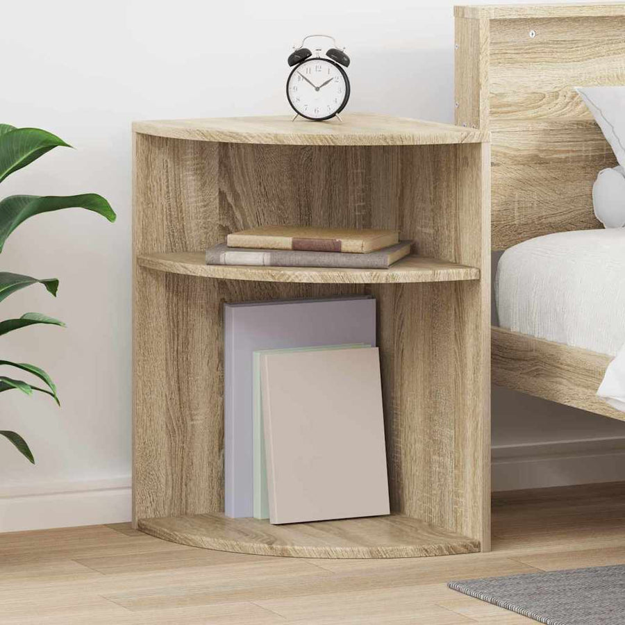 Bijzettafel Sonoma Eiken 39,7 x 39,7 x 60 cm Bewerkt hout