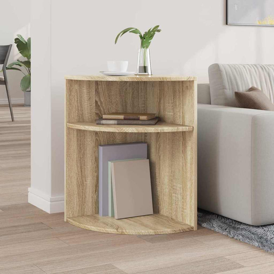 Bijzettafel Sonoma Eiken 39,7 x 39,7 x 60 cm Bewerkt hout