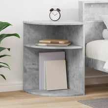 Bijzettafel Beton Grijs 39,7 x 39,7 x 60 cm Bewerkt hout