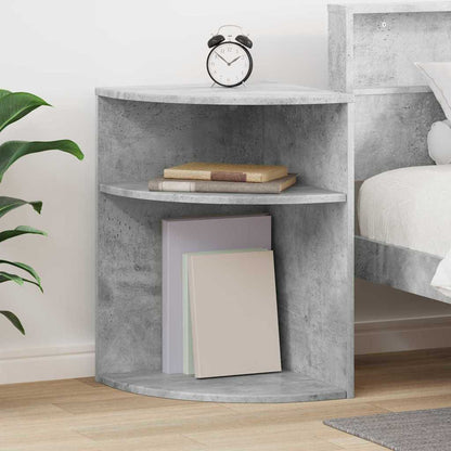 Bijzettafel Beton Grijs 39,7 x 39,7 x 60 cm Bewerkt hout