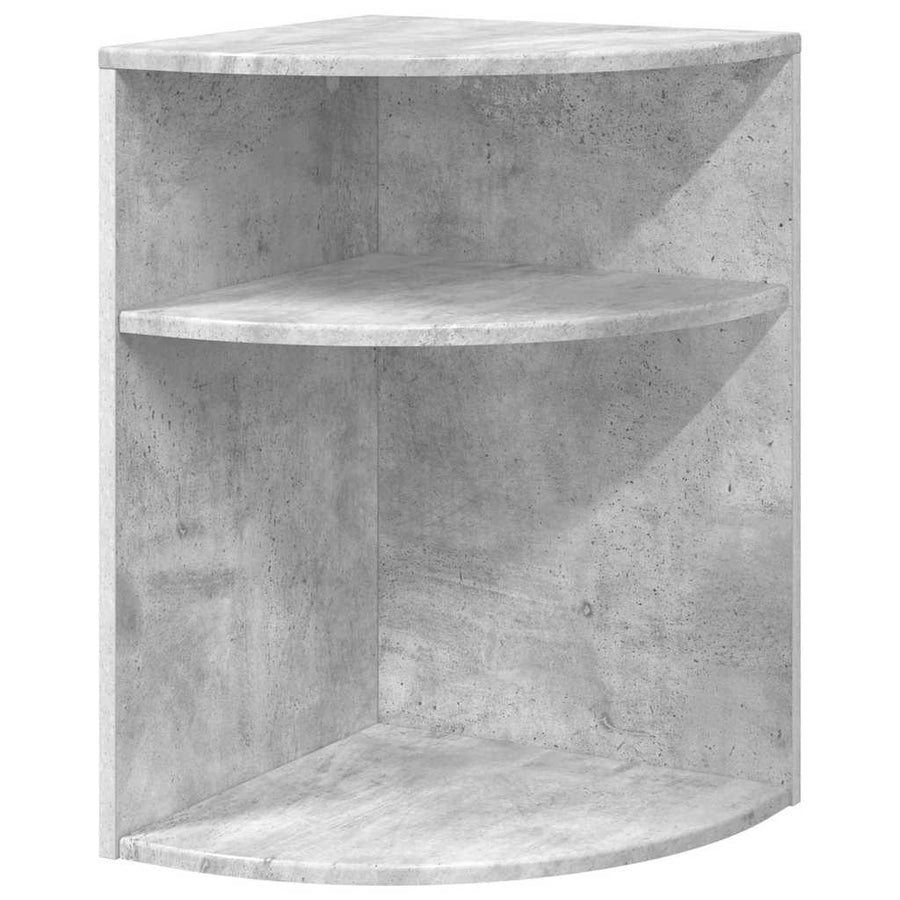 Bijzettafel Beton Grijs 39,7 x 39,7 x 60 cm Bewerkt hout
