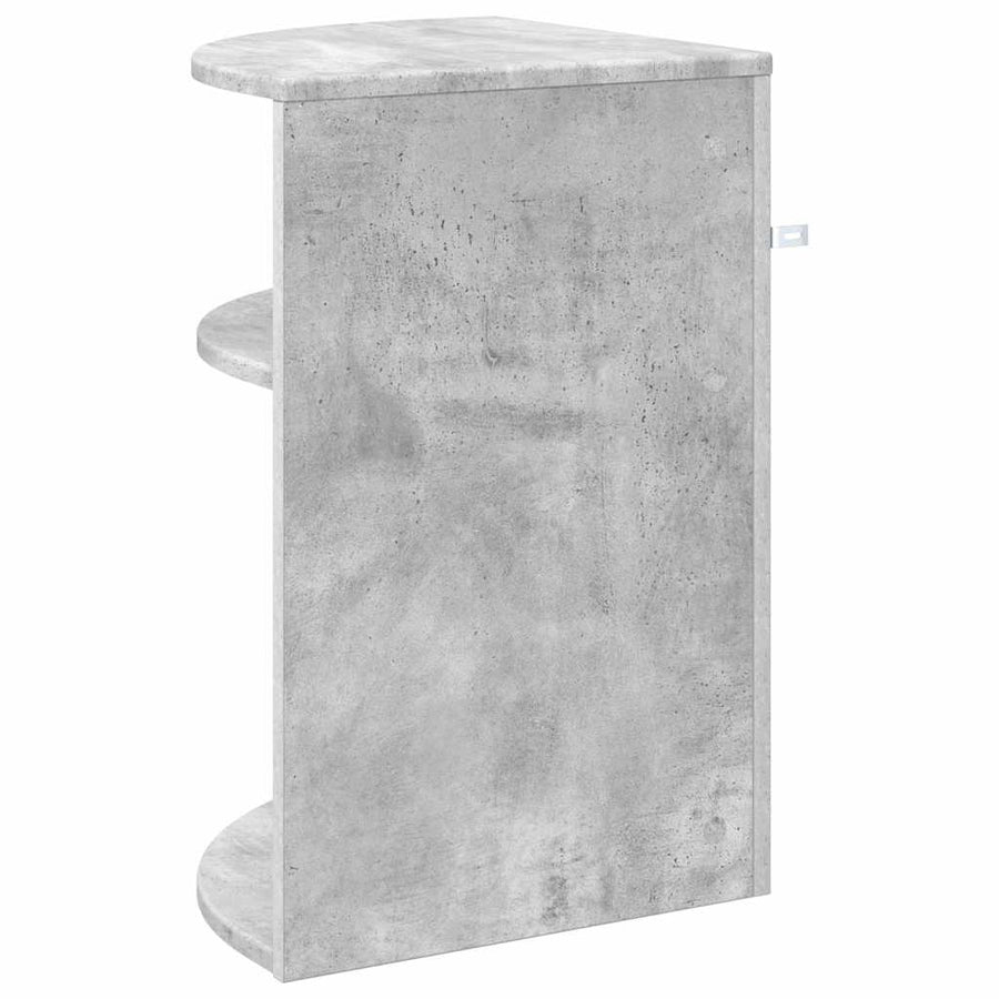 Bijzettafel Beton Grijs 39,7 x 39,7 x 60 cm Bewerkt hout