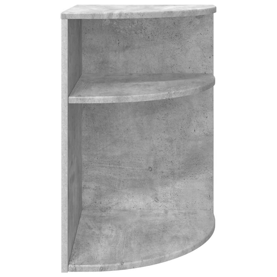 Bijzettafel Beton Grijs 39,7 x 39,7 x 60 cm Bewerkt hout