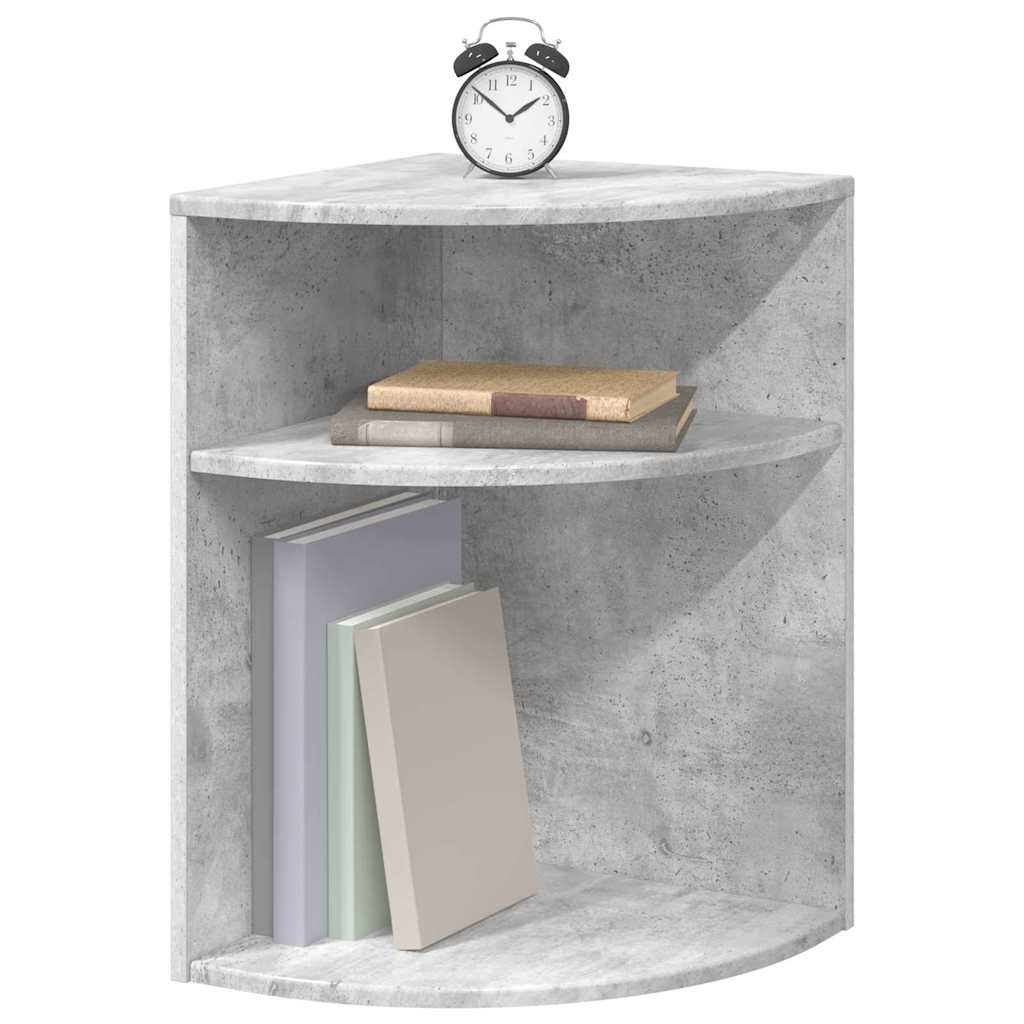 Bijzettafel Beton Grijs 39,7 x 39,7 x 60 cm Bewerkt hout