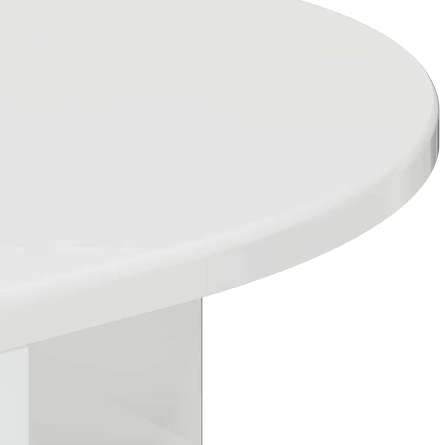 Bijzettafel Hoogglans wit 39,7 x 39,7 x 60 cm Bewerkt hout