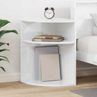 Side Table High Gloss White 39.7 x 39.7 x 60 cm Engineered Wood