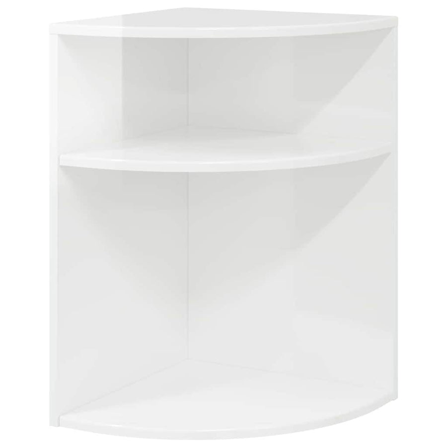 Bijzettafel Hoogglans wit 39,7 x 39,7 x 60 cm Bewerkt hout