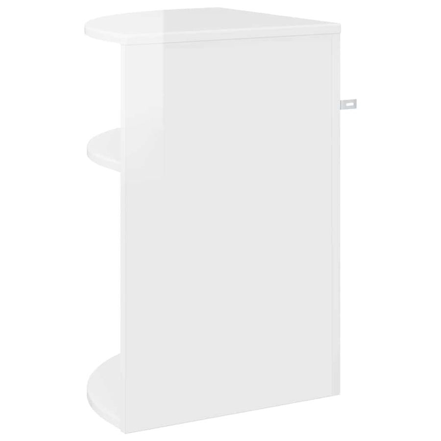 Bijzettafel Hoogglans wit 39,7 x 39,7 x 60 cm Bewerkt hout