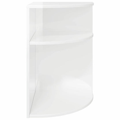 Bijzettafel Hoogglans wit 39,7 x 39,7 x 60 cm Bewerkt hout