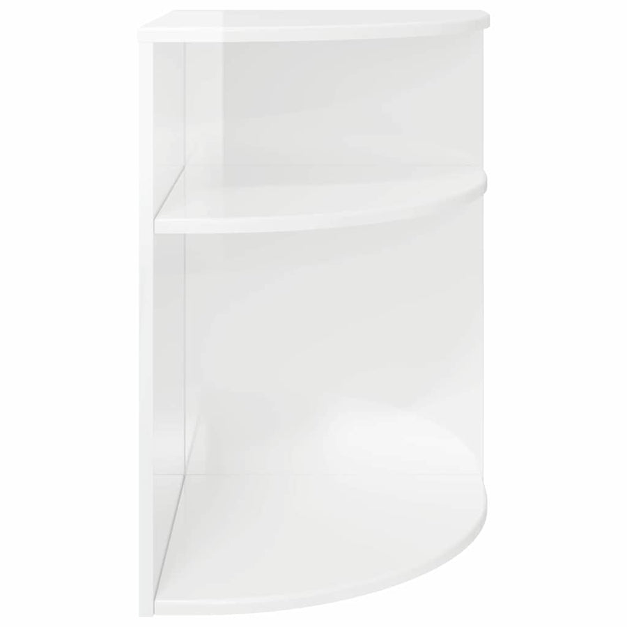 Bijzettafel Hoogglans wit 39,7 x 39,7 x 60 cm Bewerkt hout