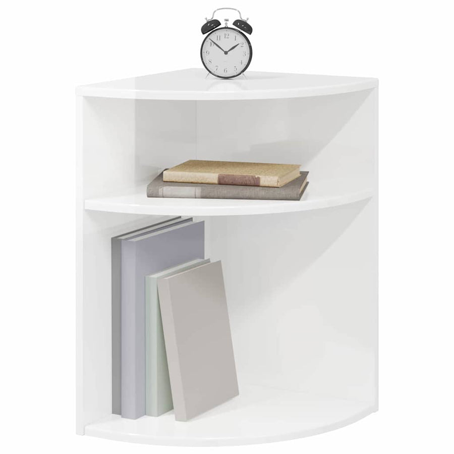 Bijzettafel Hoogglans wit 39,7 x 39,7 x 60 cm Bewerkt hout