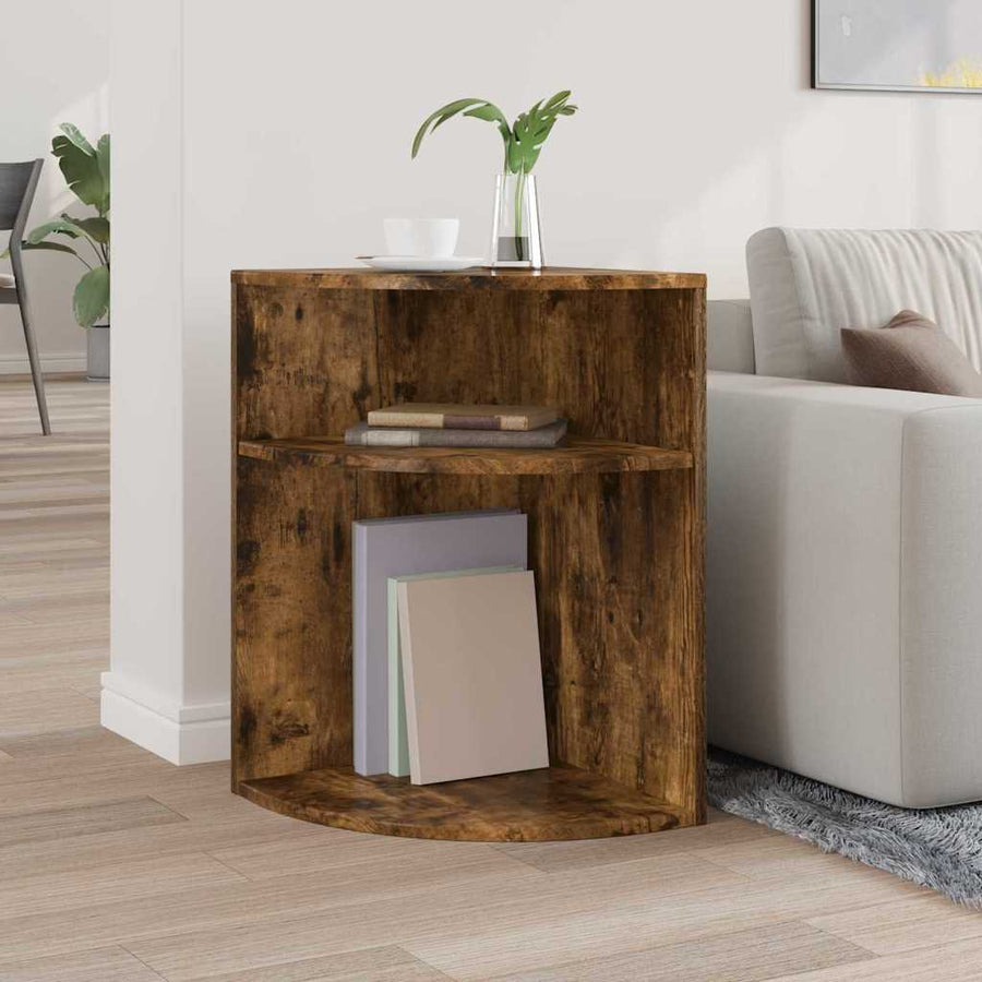 Bijzettafel Gerookt eiken 39,7 x 39,7 x 60 cm Bewerkt hout