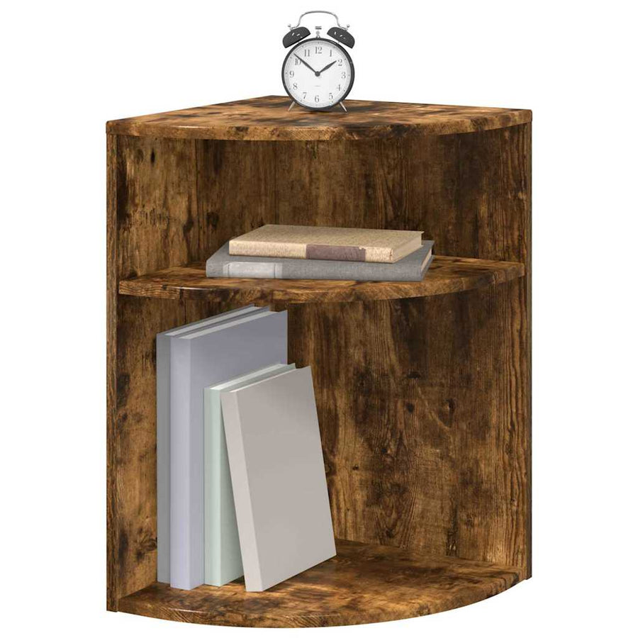 Bijzettafel Gerookt eiken 39,7 x 39,7 x 60 cm Bewerkt hout