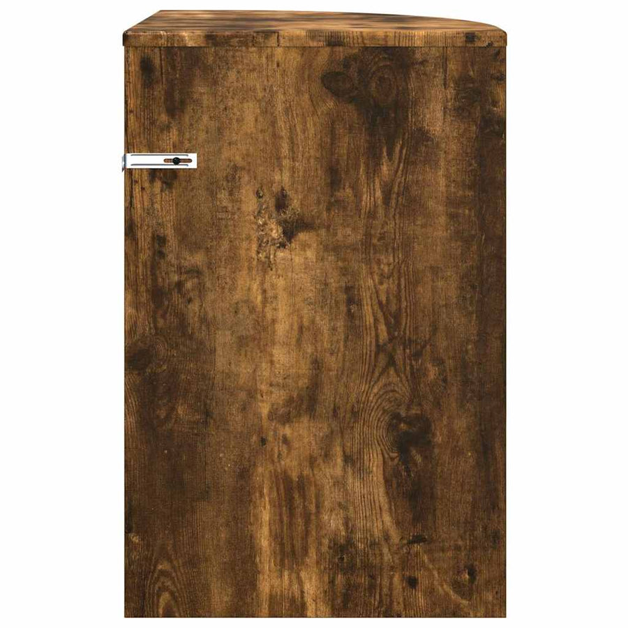 Bijzettafel Gerookt eiken 39,7 x 39,7 x 60 cm Bewerkt hout