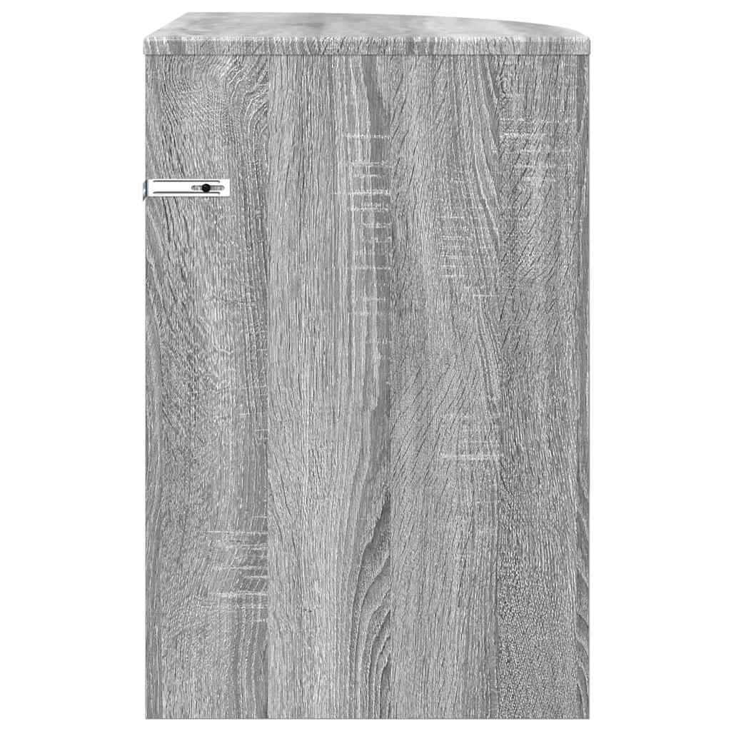 Bijzettafel Grijs Sonoma 39,7 x 39,7 x 60 cm Bewerkt hout