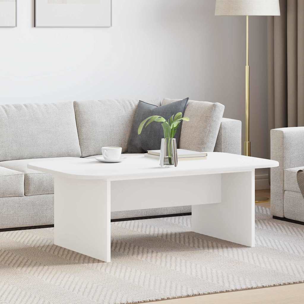 Salontafel Wit 93 x 53 x 33 cm Bewerkt hout