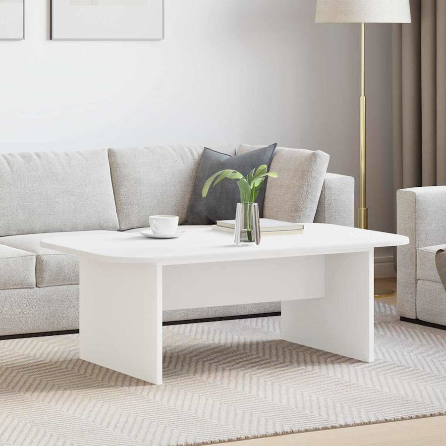 Salontafel Wit 93 x 53 x 33 cm Bewerkt hout
