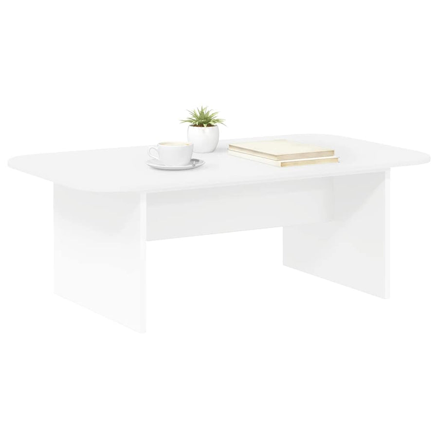 Salontafel Wit 93 x 53 x 33 cm Bewerkt hout