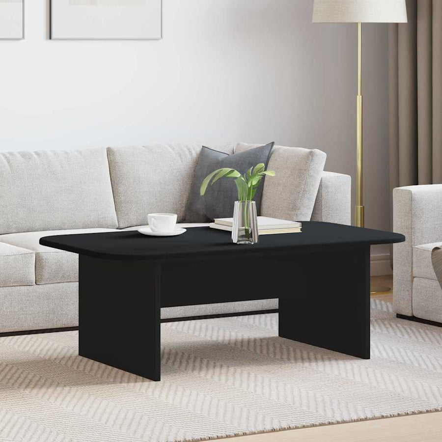 Salontafel Zwart 93 x 53 x 33 cm Bewerkt hout