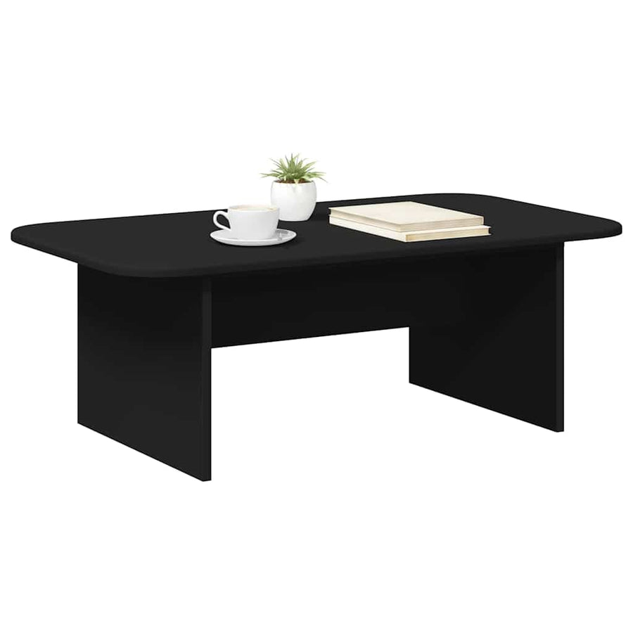 Salontafel Zwart 93 x 53 x 33 cm Bewerkt hout