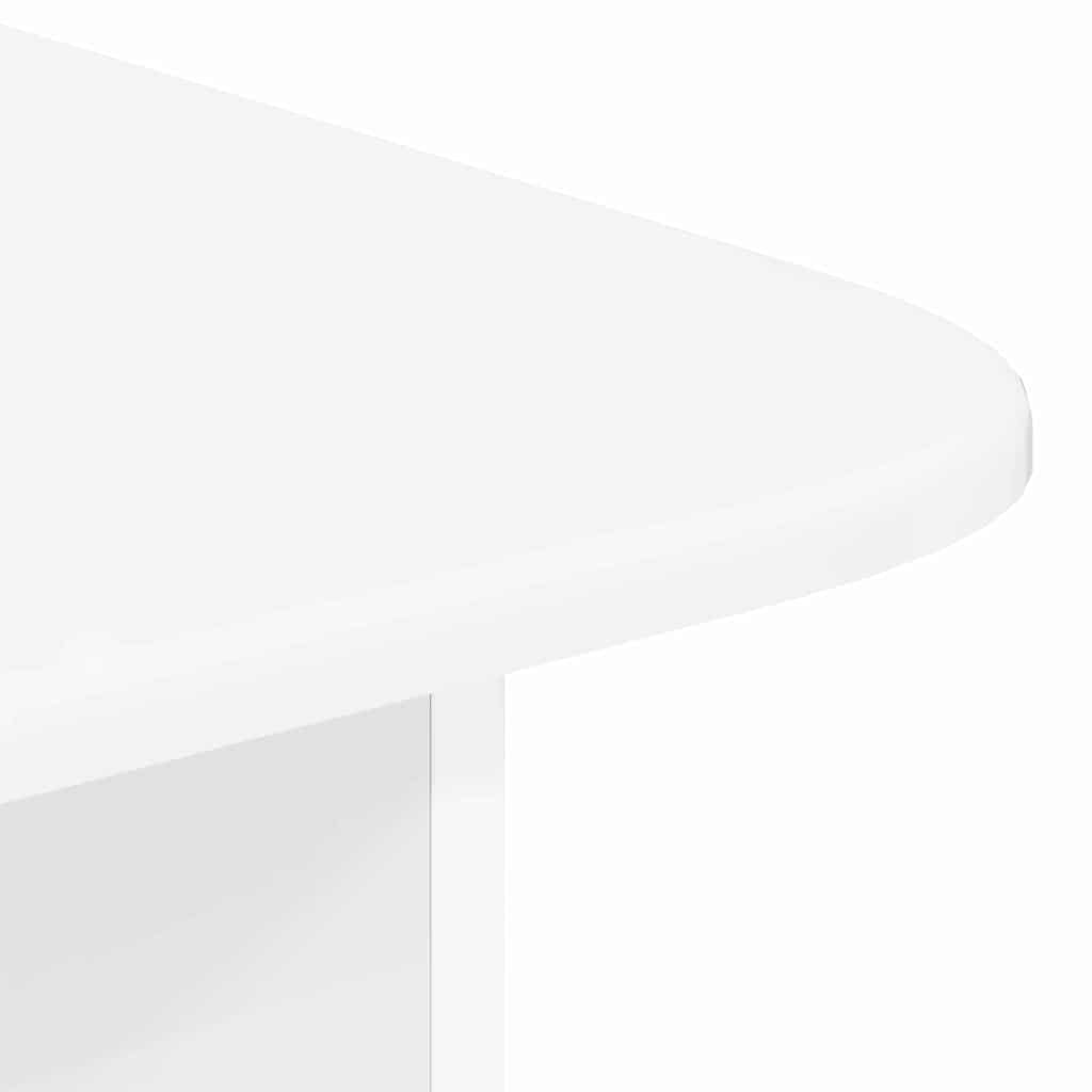 Salontafel Hoogglans wit 93 x 53 x 33 cm Bewerkt hout