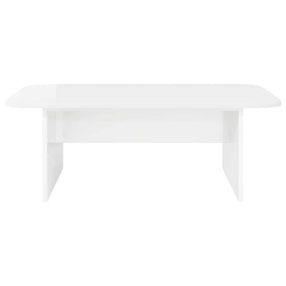 Salontafel Hoogglans wit 93 x 53 x 33 cm Bewerkt hout