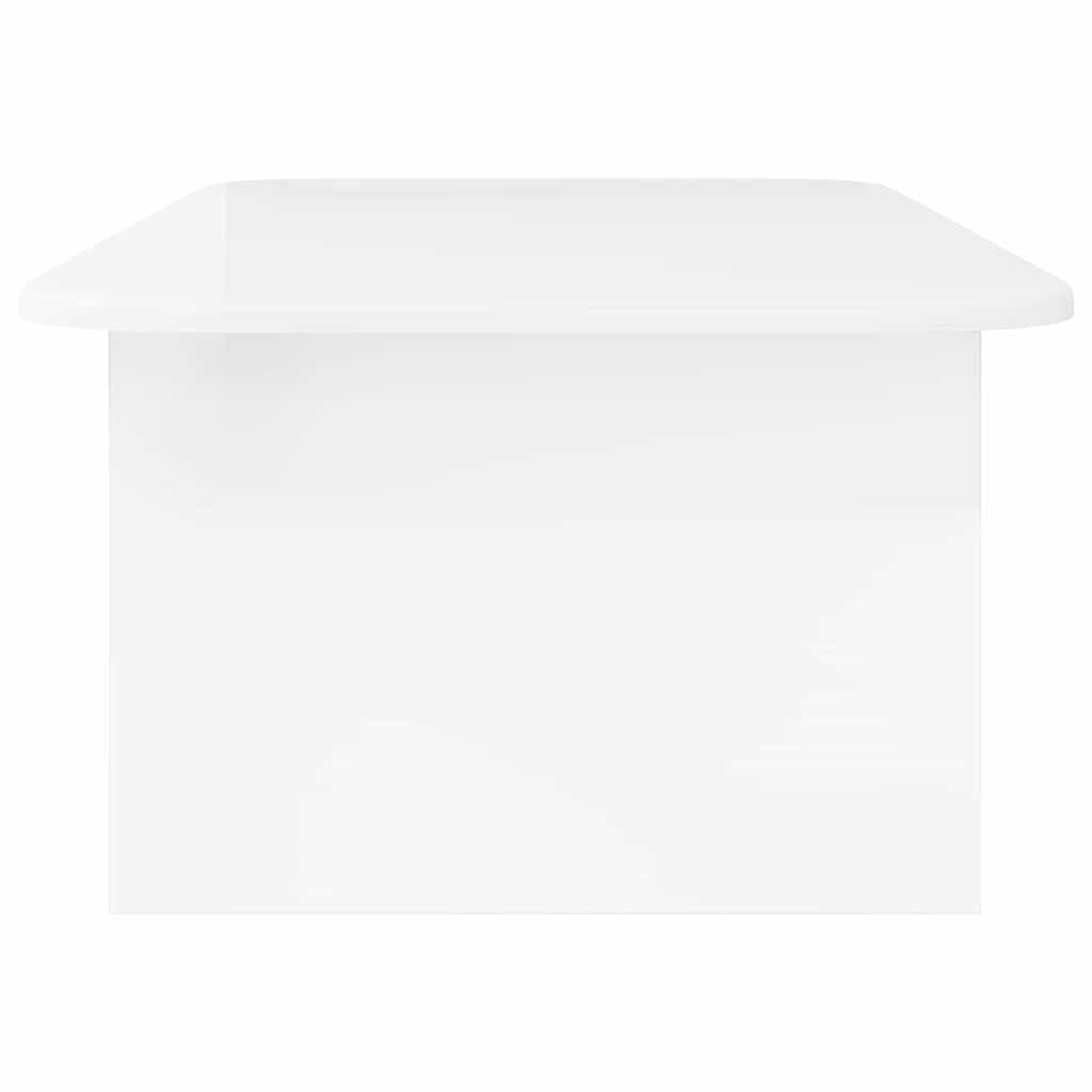 Salontafel Hoogglans wit 93 x 53 x 33 cm Bewerkt hout