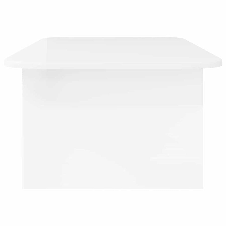 Salontafel Hoogglans wit 93 x 53 x 33 cm Bewerkt hout