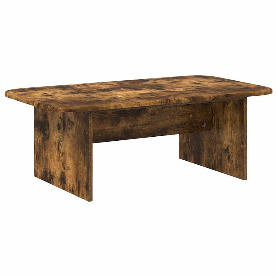 Salontafel Gerookt eiken 93 x 53 x 33 cm Bewerkt hout