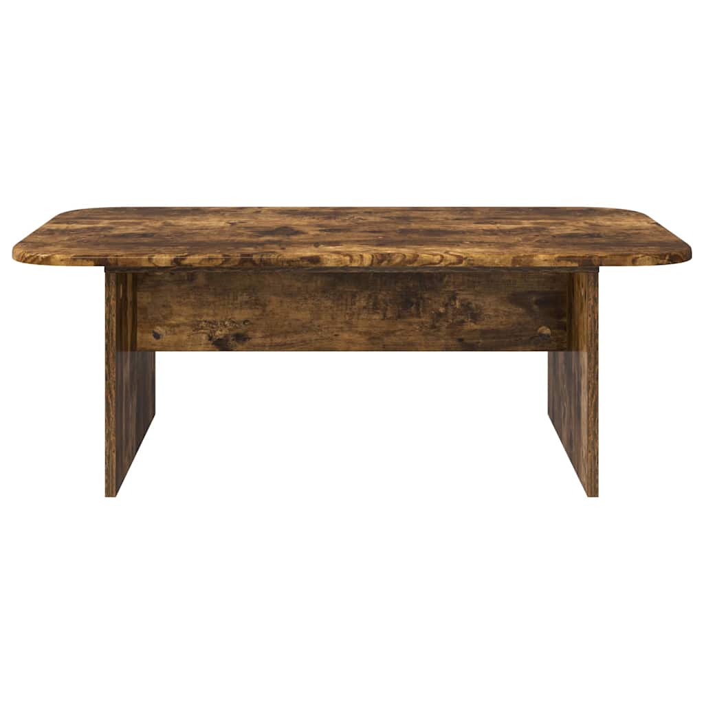 Salontafel Gerookt eiken 93 x 53 x 33 cm Bewerkt hout