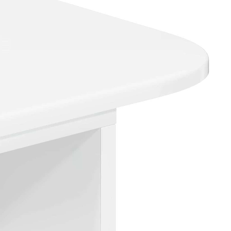 Wandtafel Hoogglans wit 93 x 40 x 75 cm Bewerkt hout