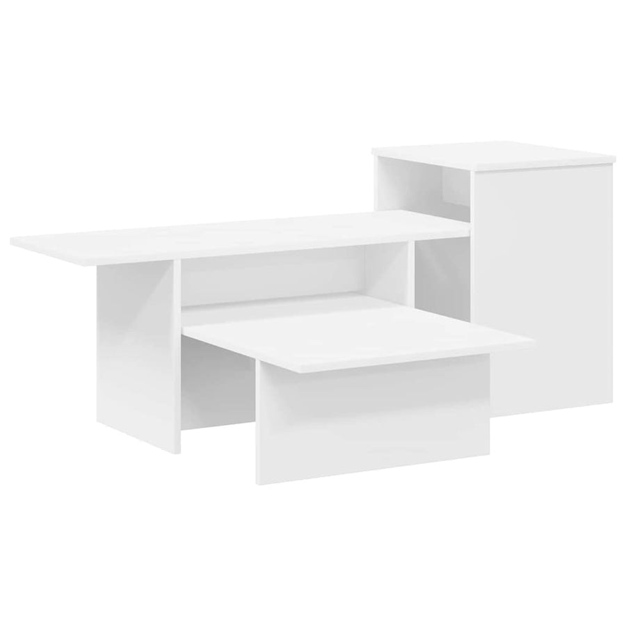 Wandtafel Wit 80 x 50 x 225 cm Bewerkt hout