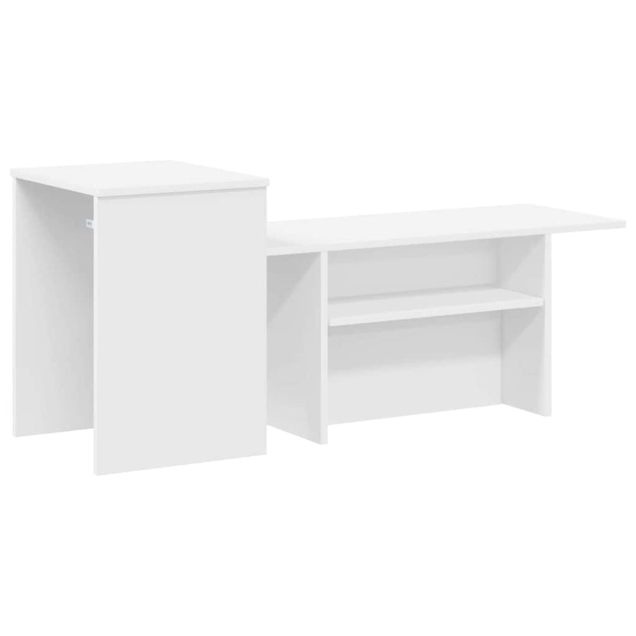 Wandtafel Wit 80 x 50 x 225 cm Bewerkt hout