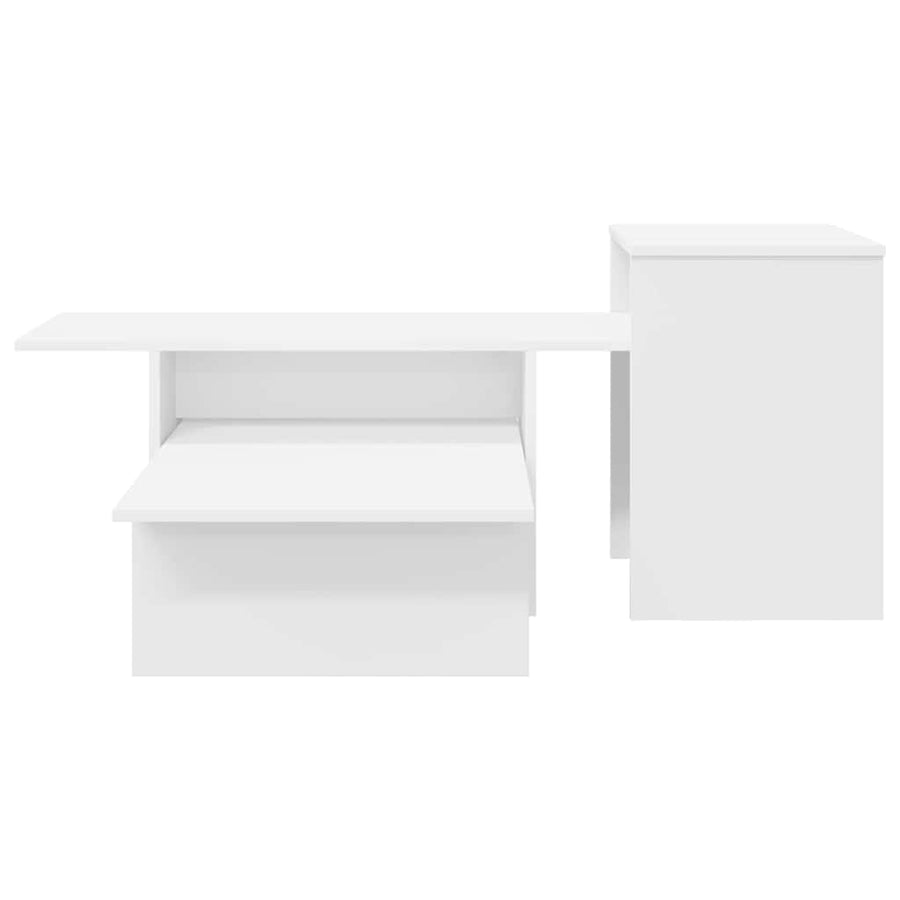Wandtafel Wit 80 x 50 x 225 cm Bewerkt hout