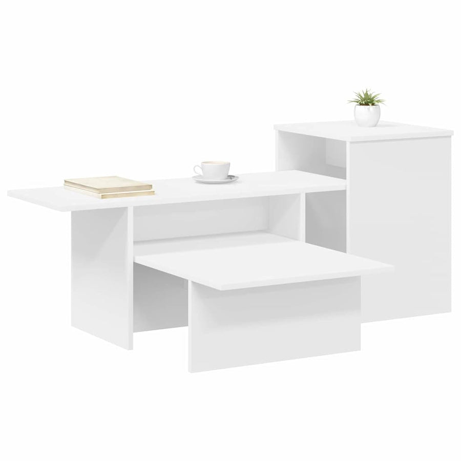Wandtafel Wit 80 x 50 x 225 cm Bewerkt hout