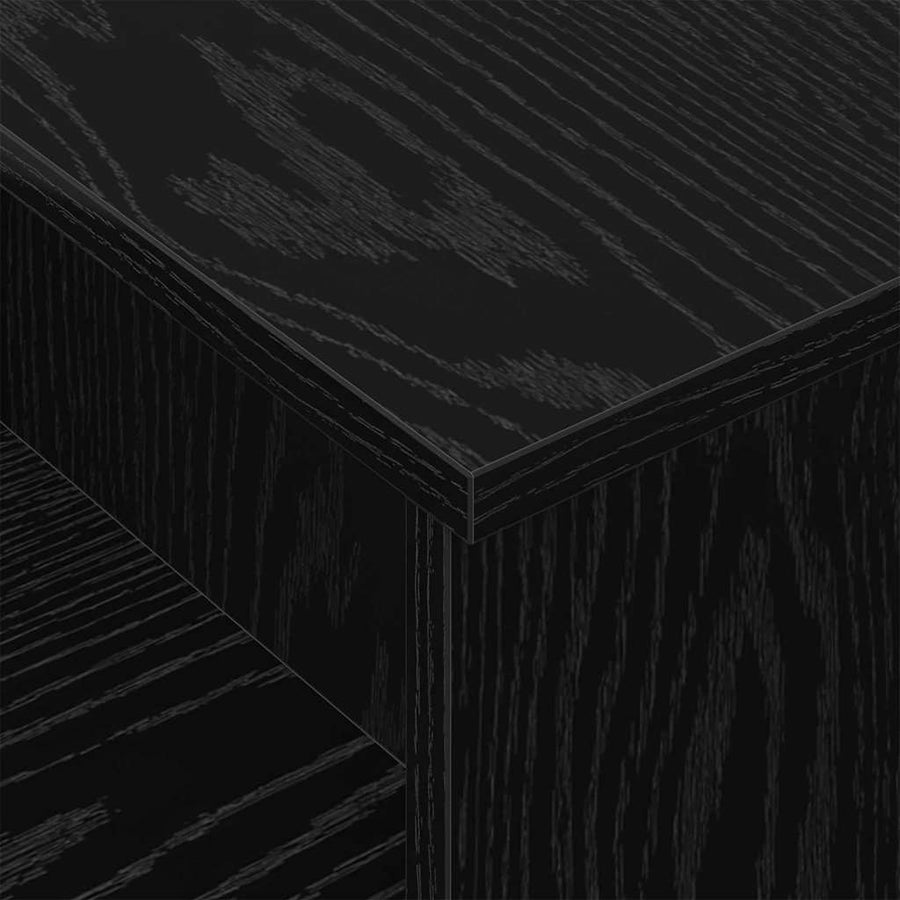 Wandtafel Zwart Eiken 80 x 50 x 225 cm Bewerkt hout